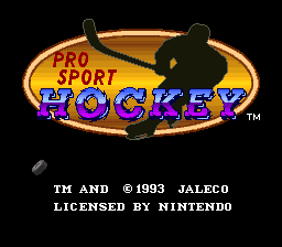 Pro Sport Hockey (USA) Title Screen